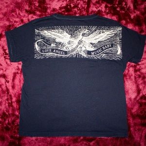 **SOLD** L.A.M.B. Gwen Stefani Spring 2004 Triple-Stitch Black Logo Tee